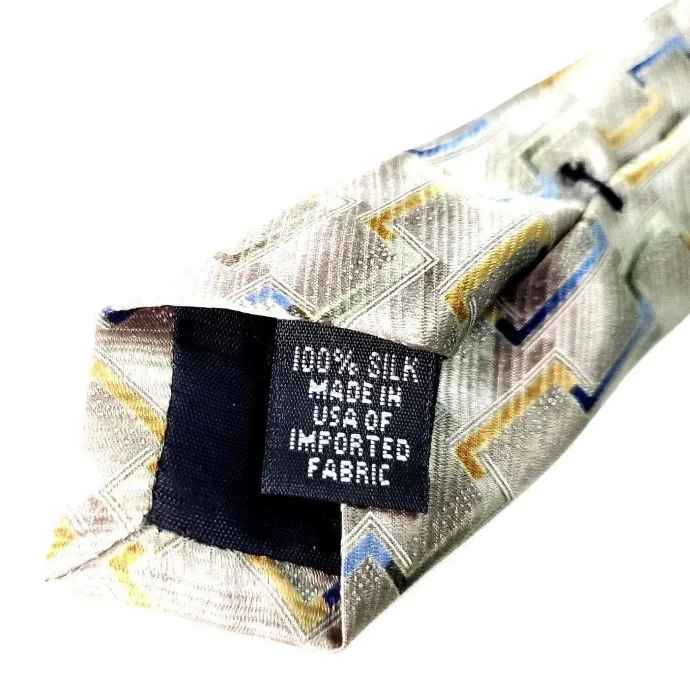 Jos A Bank Print Gray Geometric USA‎